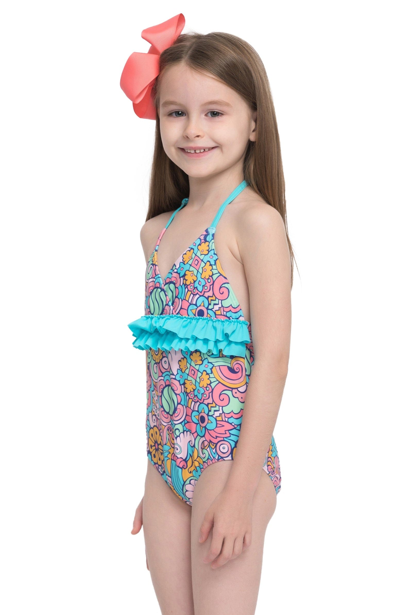 Sunseeker Doodle fun ruffles swimsuit