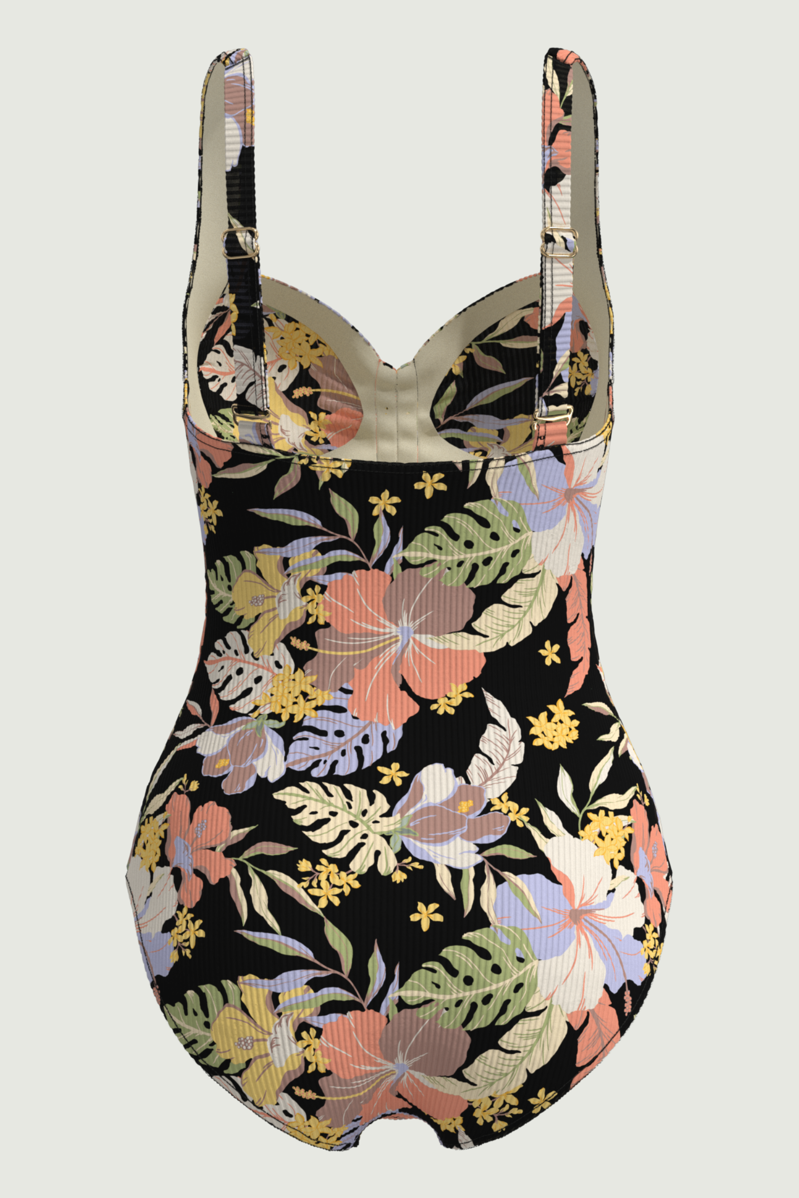 SunseekerDaydream Black Plus Cup Ruched Front Onepiece