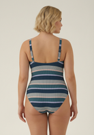 SunseekerSomeday Stripe Moonstone Plus Cup Square Neck Onepiece