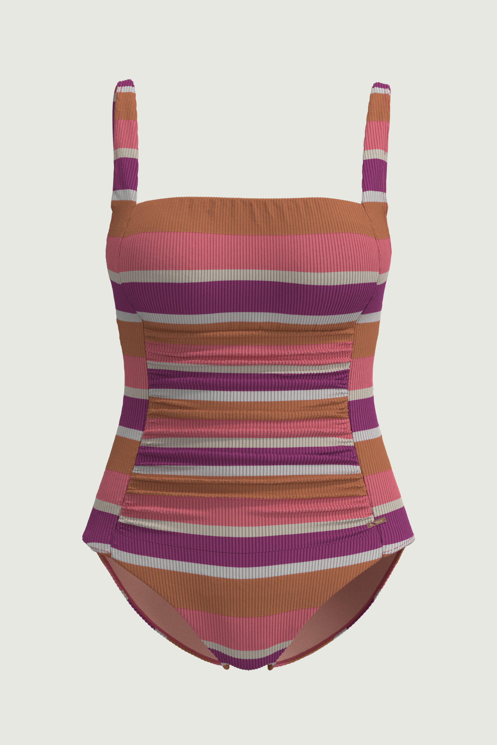 SunseekerSomeday Stripe Punch Plus Cup Square Neck Onepiece