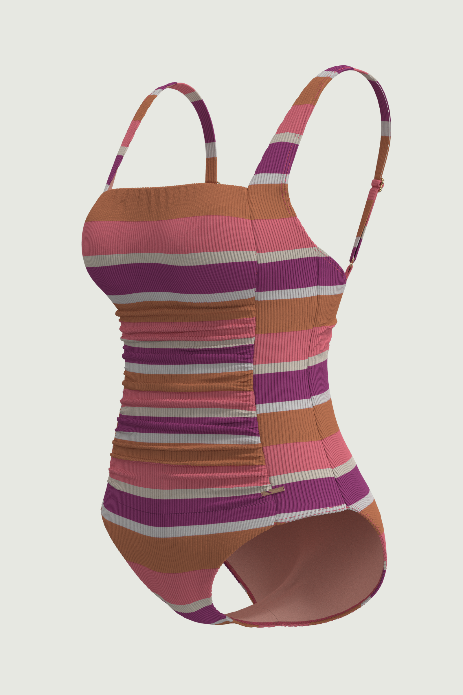 SunseekerSomeday Stripe Punch Plus Cup Square Neck Onepiece