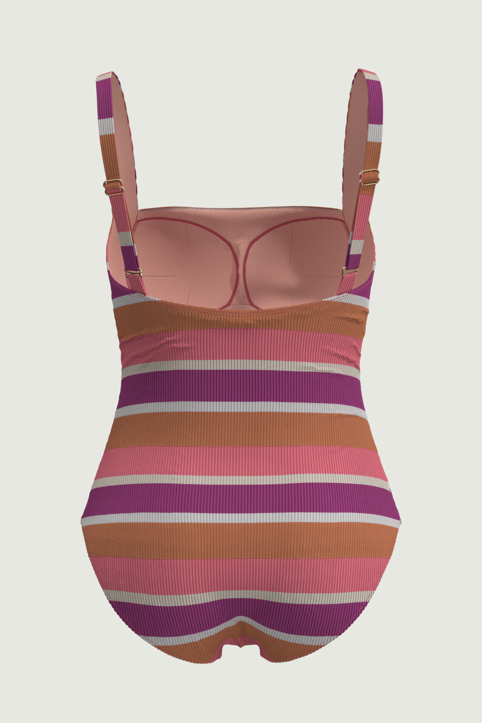 SunseekerSomeday Stripe Punch Plus Cup Square Neck Onepiece