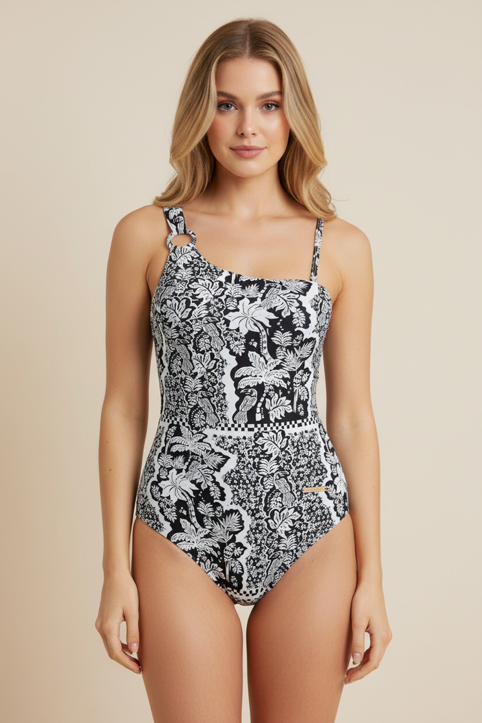 SunseekerSoulistic Black Asymmetric Straps Onepiece