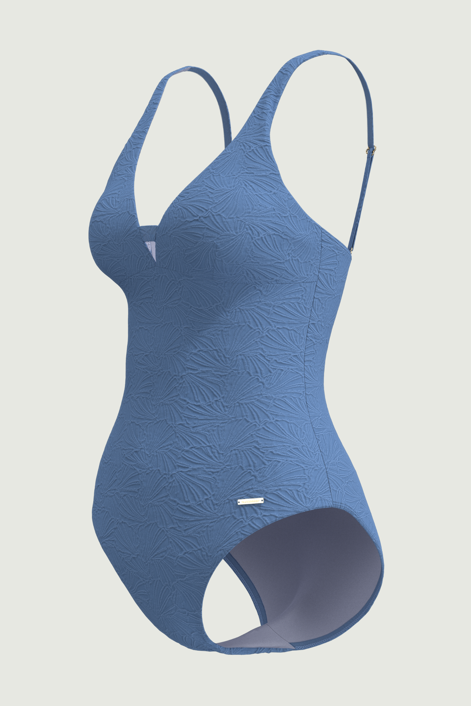 SunseekerCoco Cool Penny Blue Plus Cup Cut-out Front Onepiece