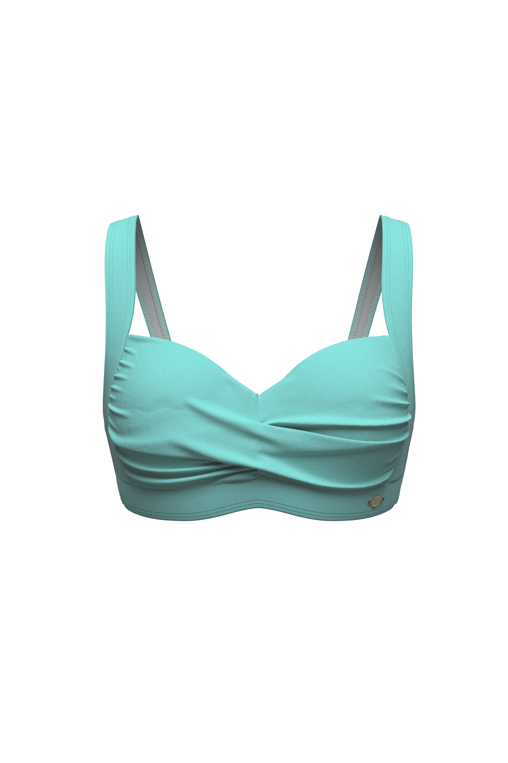 SunseekerCore Solid Plus Cup Twist Front Bikini Top