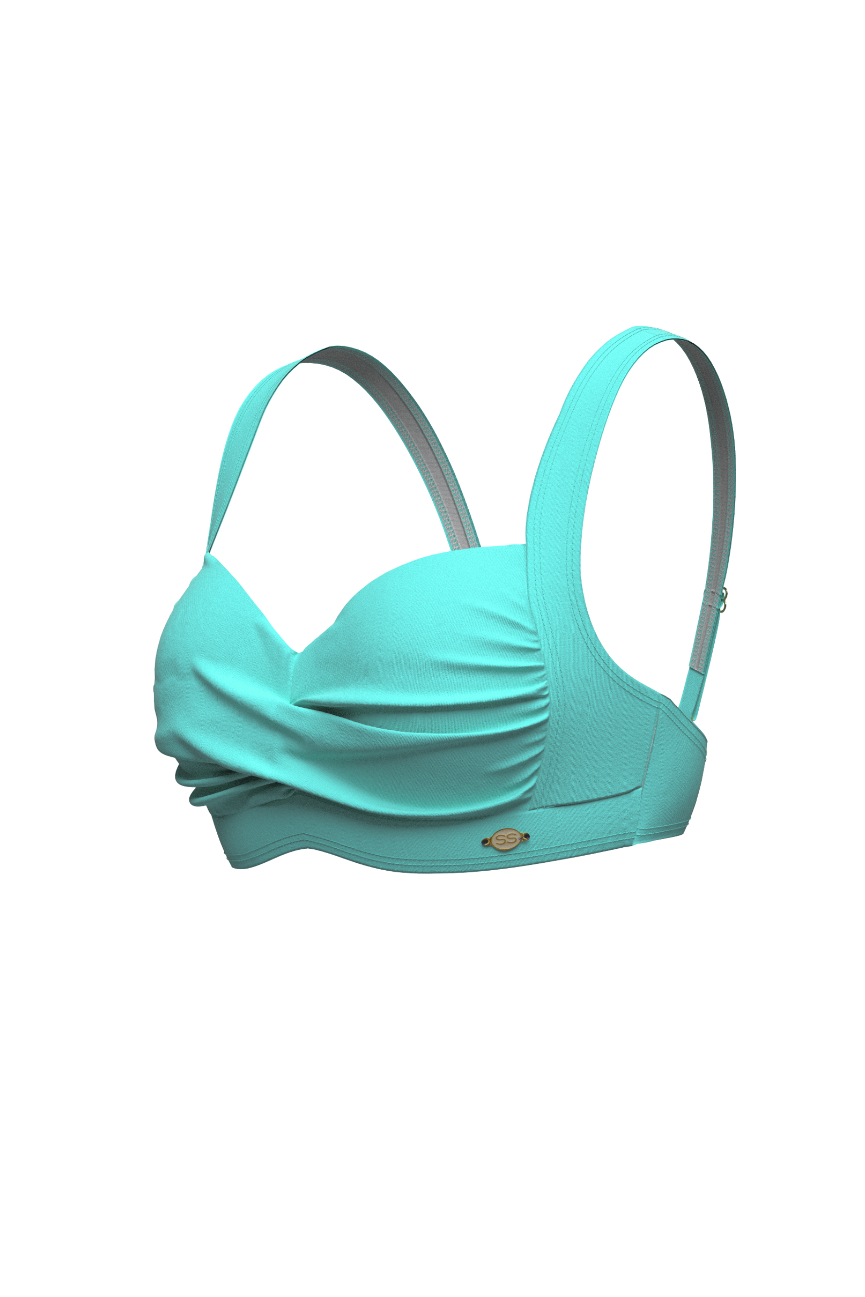 SunseekerCore Solid Plus Cup Twist Front Bikini Top