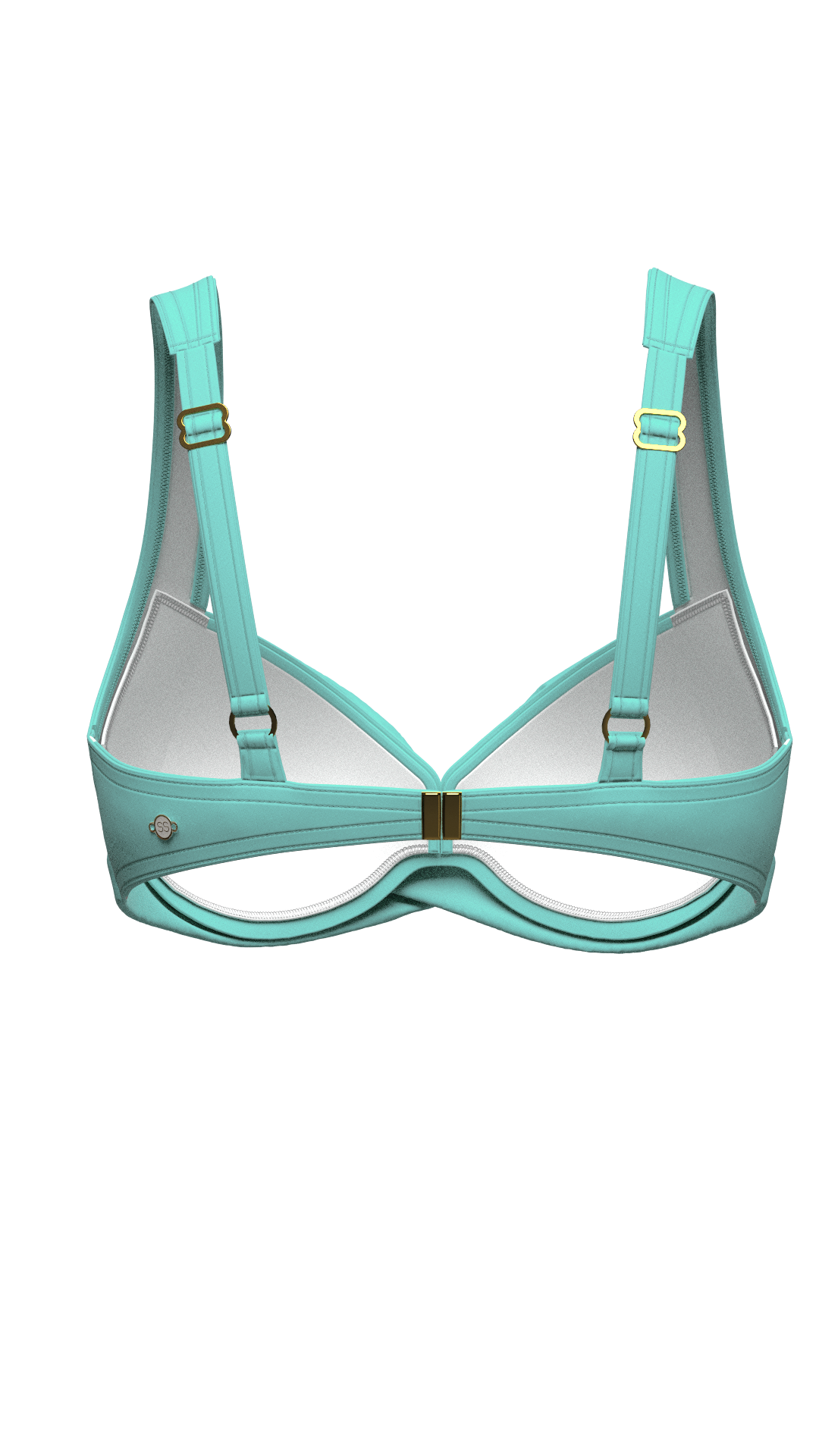 SunseekerCore Solid Mint Green Plus Cup Cross Front Bikini Top