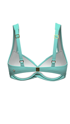 SunseekerCore Solid Mint Green Plus Cup Cross Front Bikini Top