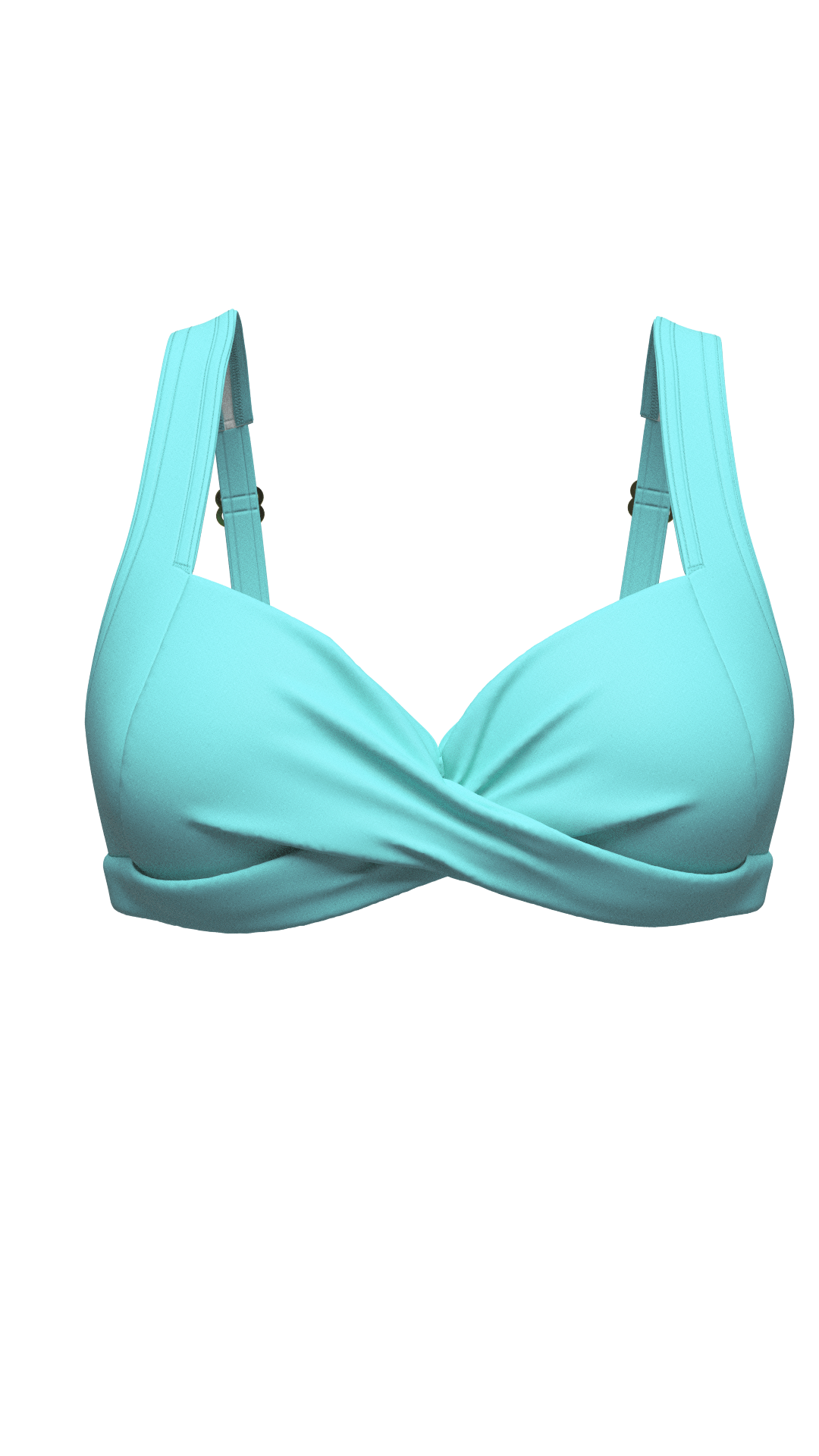 SunseekerCore Solid Mint Green Plus Cup Cross Front Bikini Top
