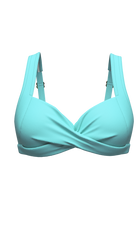 SunseekerCore Solid Mint Green Plus Cup Cross Front Bikini Top