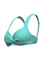 SunseekerCore Solid Mint Green Plus Cup Cross Front Bikini Top