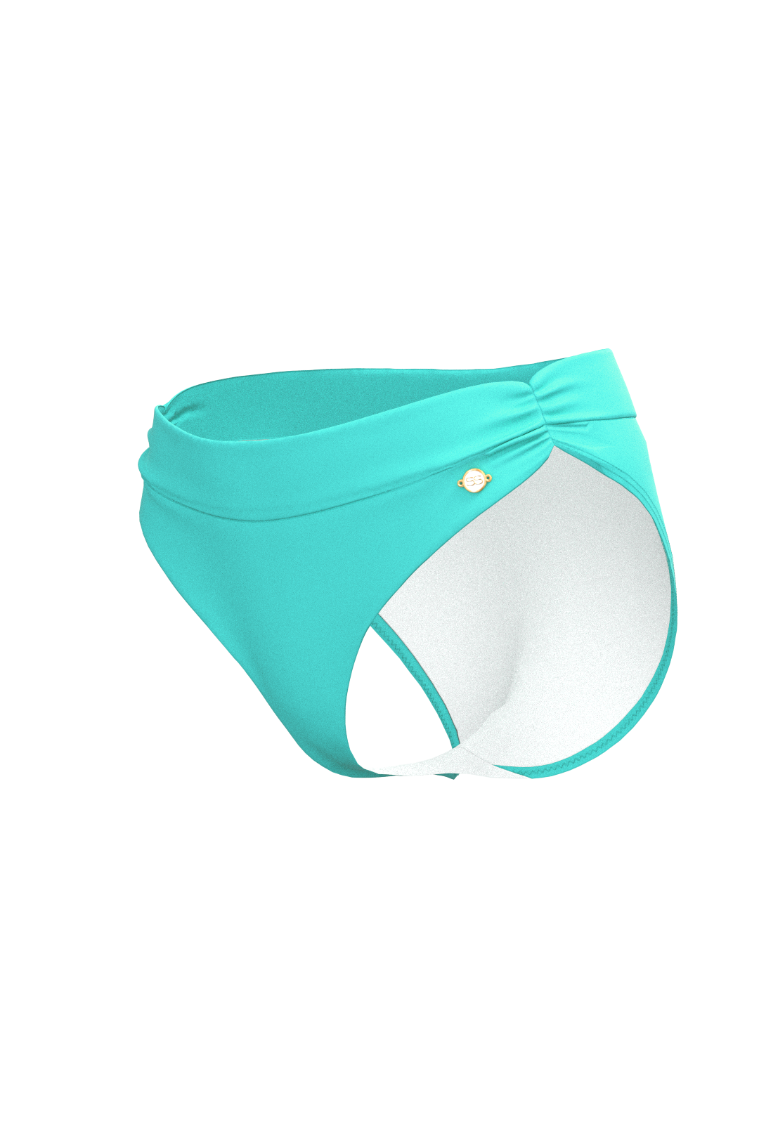 SunseekerCore Solid Mint Green Ruched Waistband Full Classic Pant
