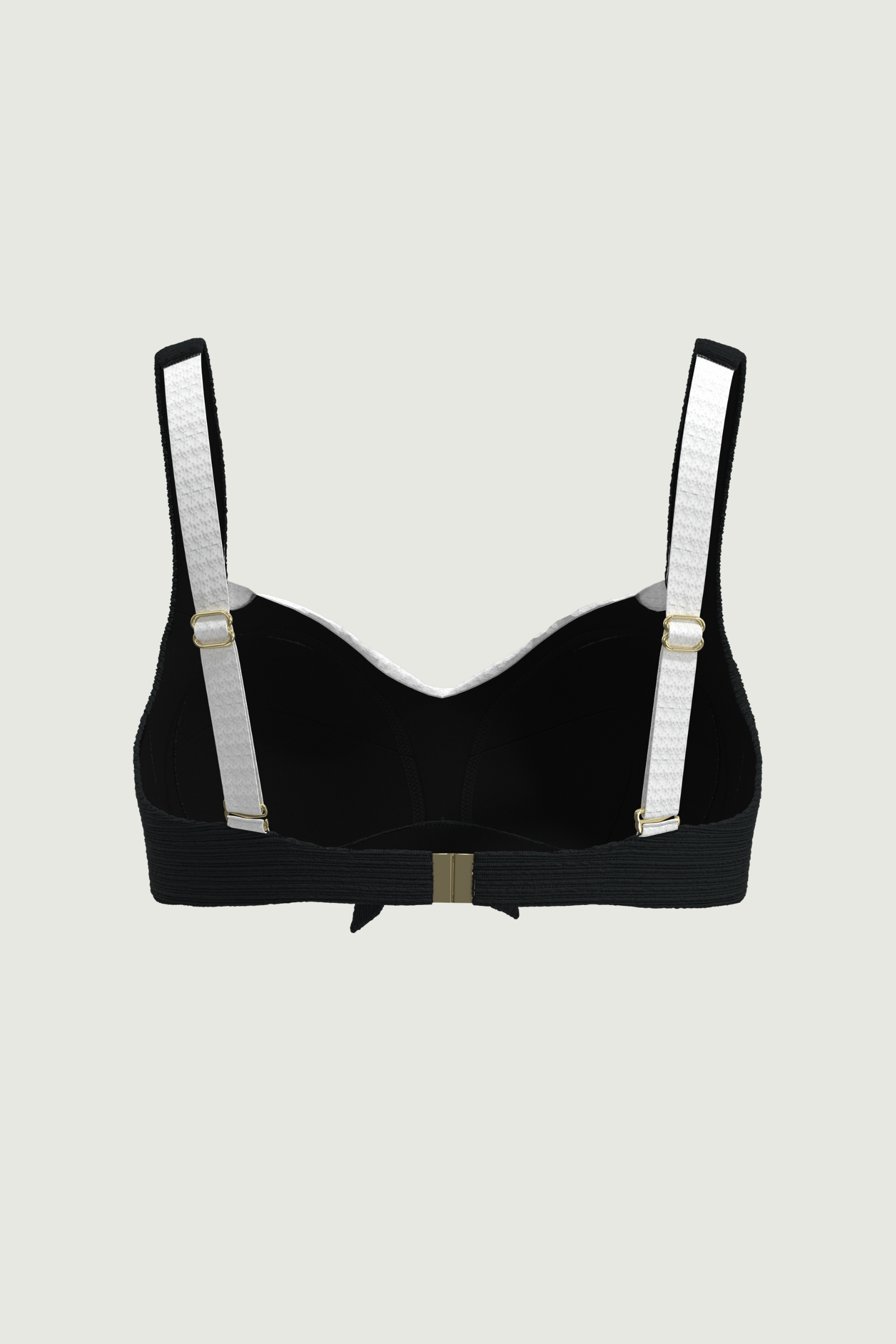 SunseekerDeep Dive Black Plus Cup Tie Front Bikini Top