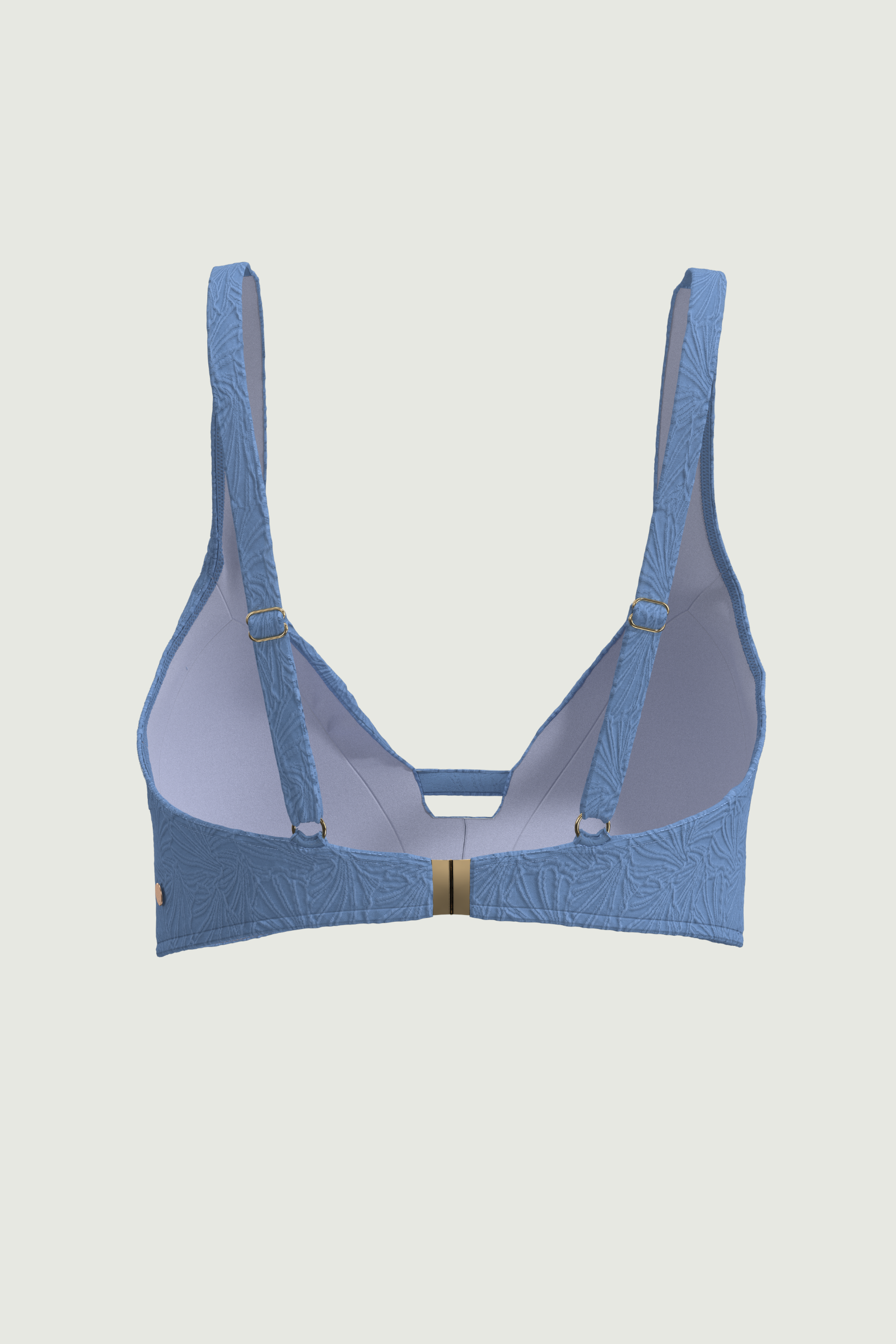 SunseekerCoco Cool Penny Blue Plus Cup Plunge Bikini Top
