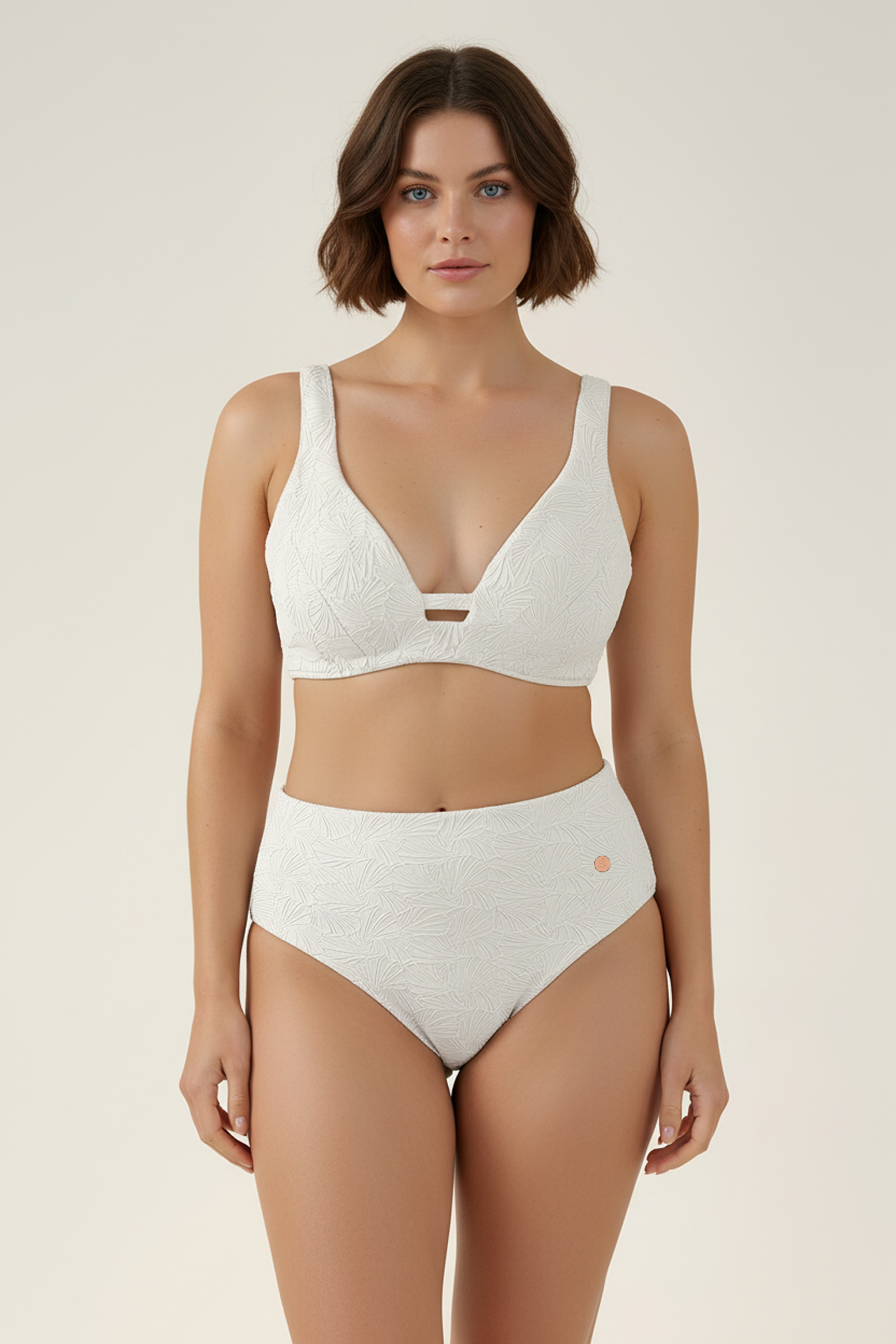SunseekerCoco Cool Off White Plus Cup Plunge Bikini Top