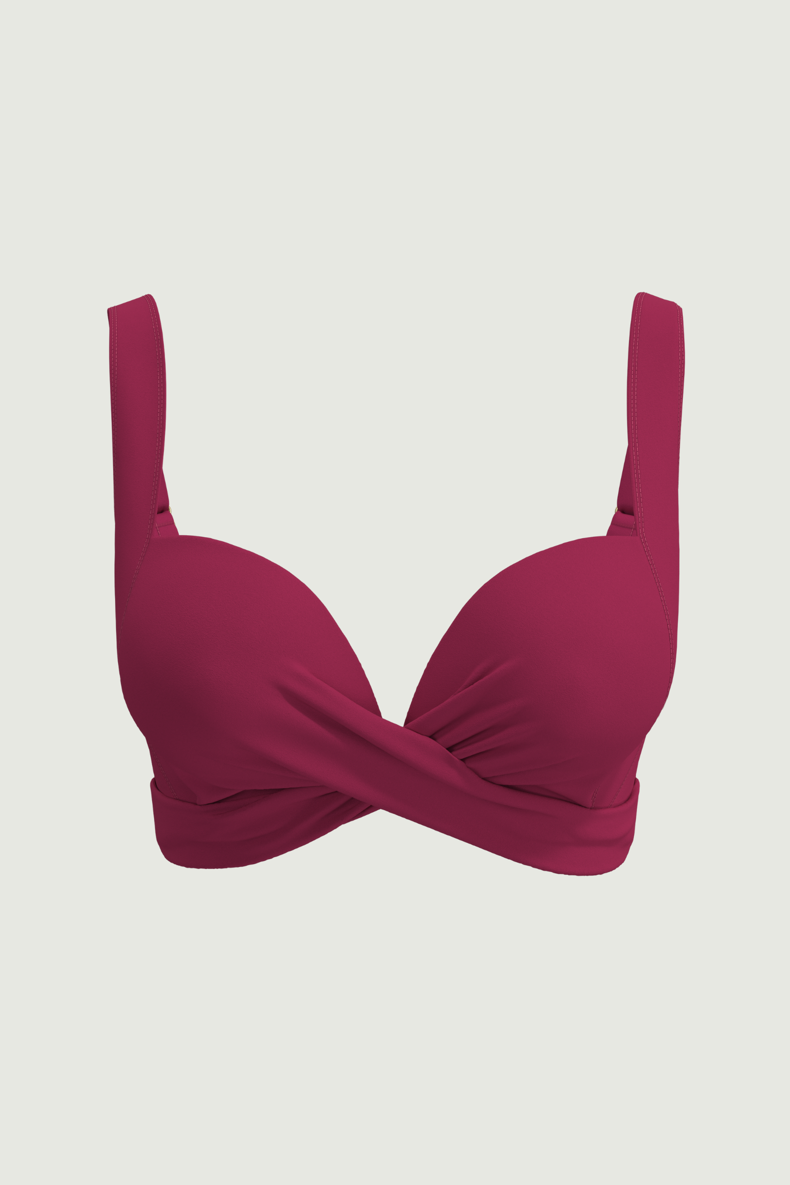 SunseekerCore Solid Vigneto Plus Cup Cross Front Bikini Top