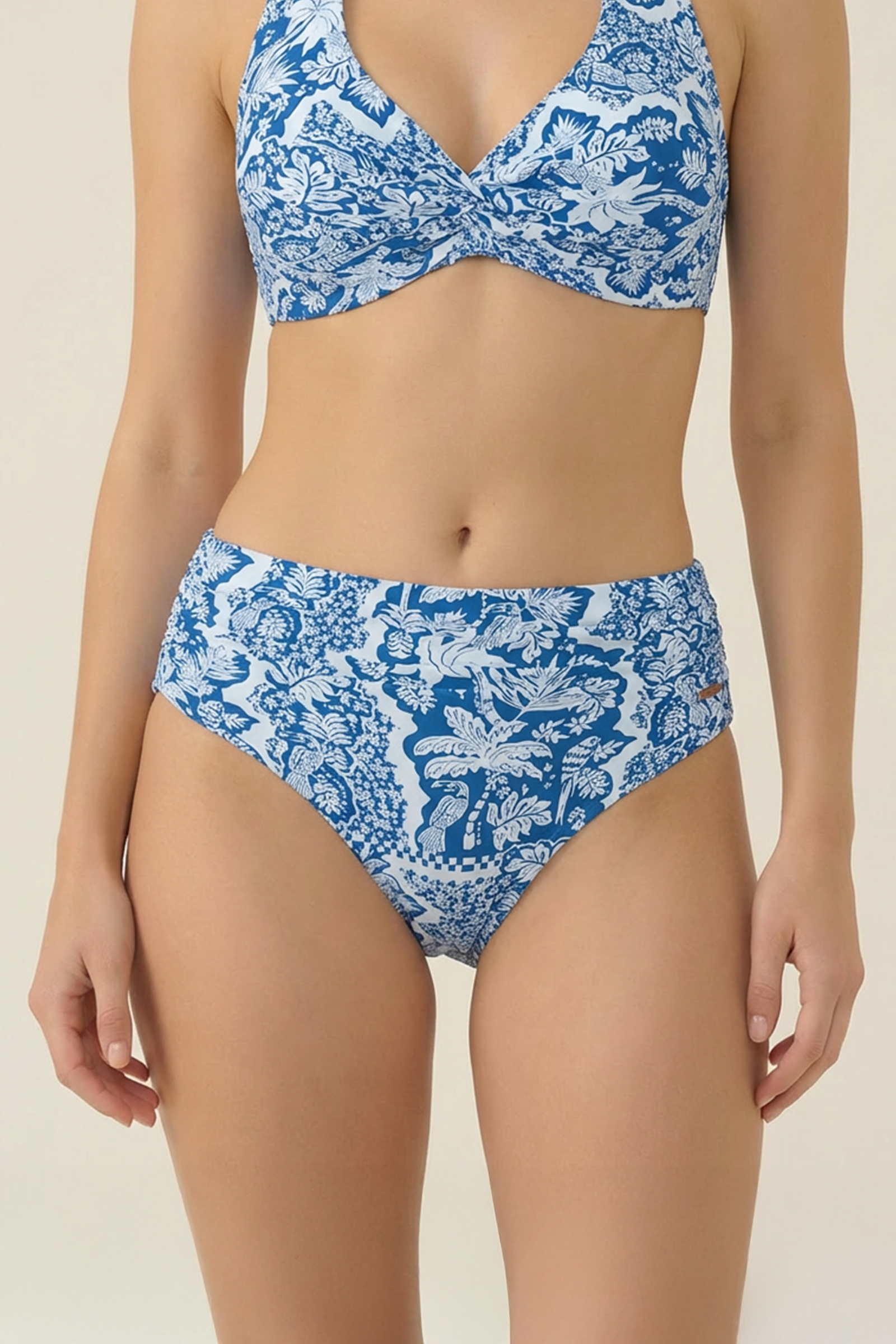 SunseekerSoulistic Blue Awe Ruched Waistband Full Classic Pant