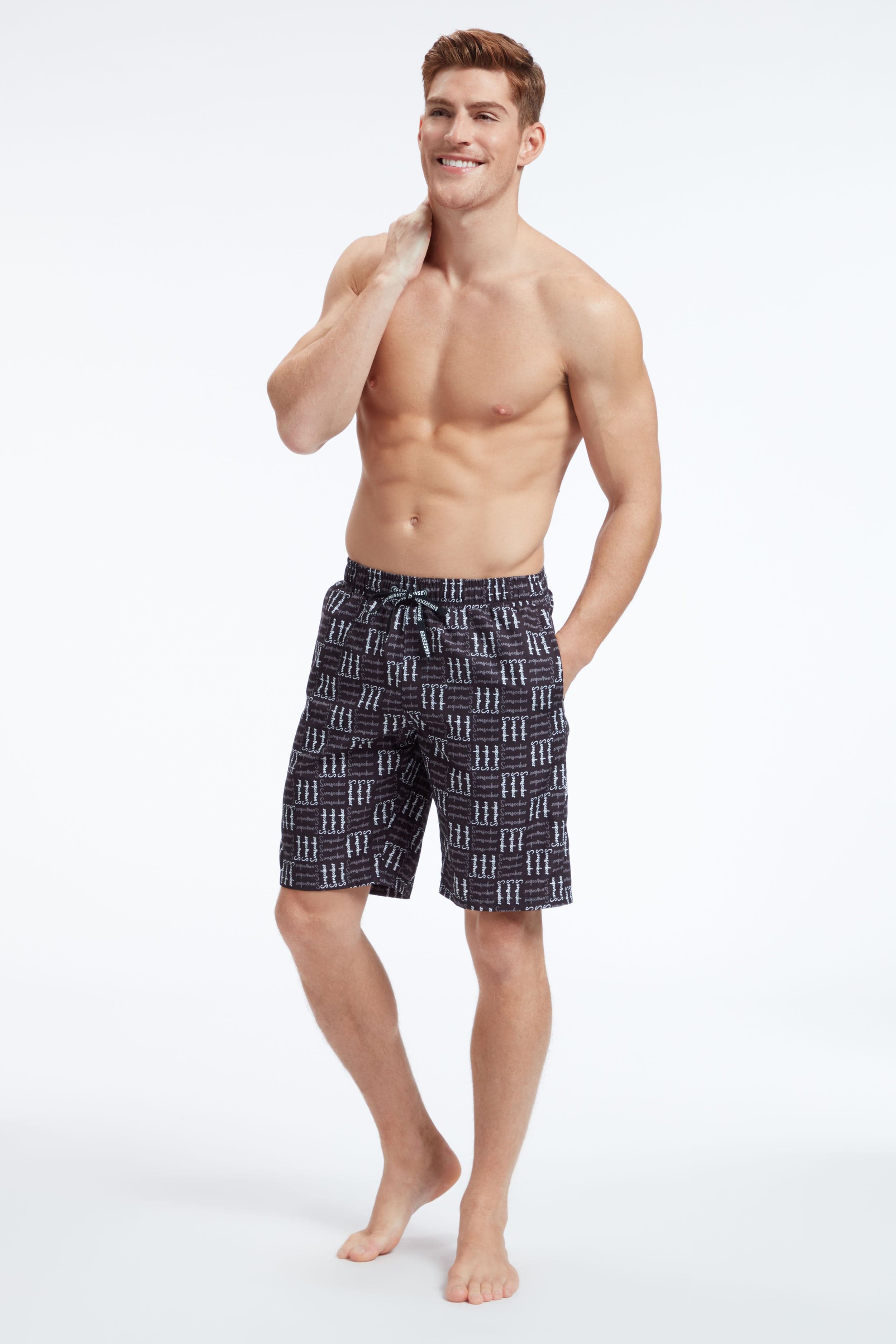 Sunseeker Logo print drawtring boardshorts