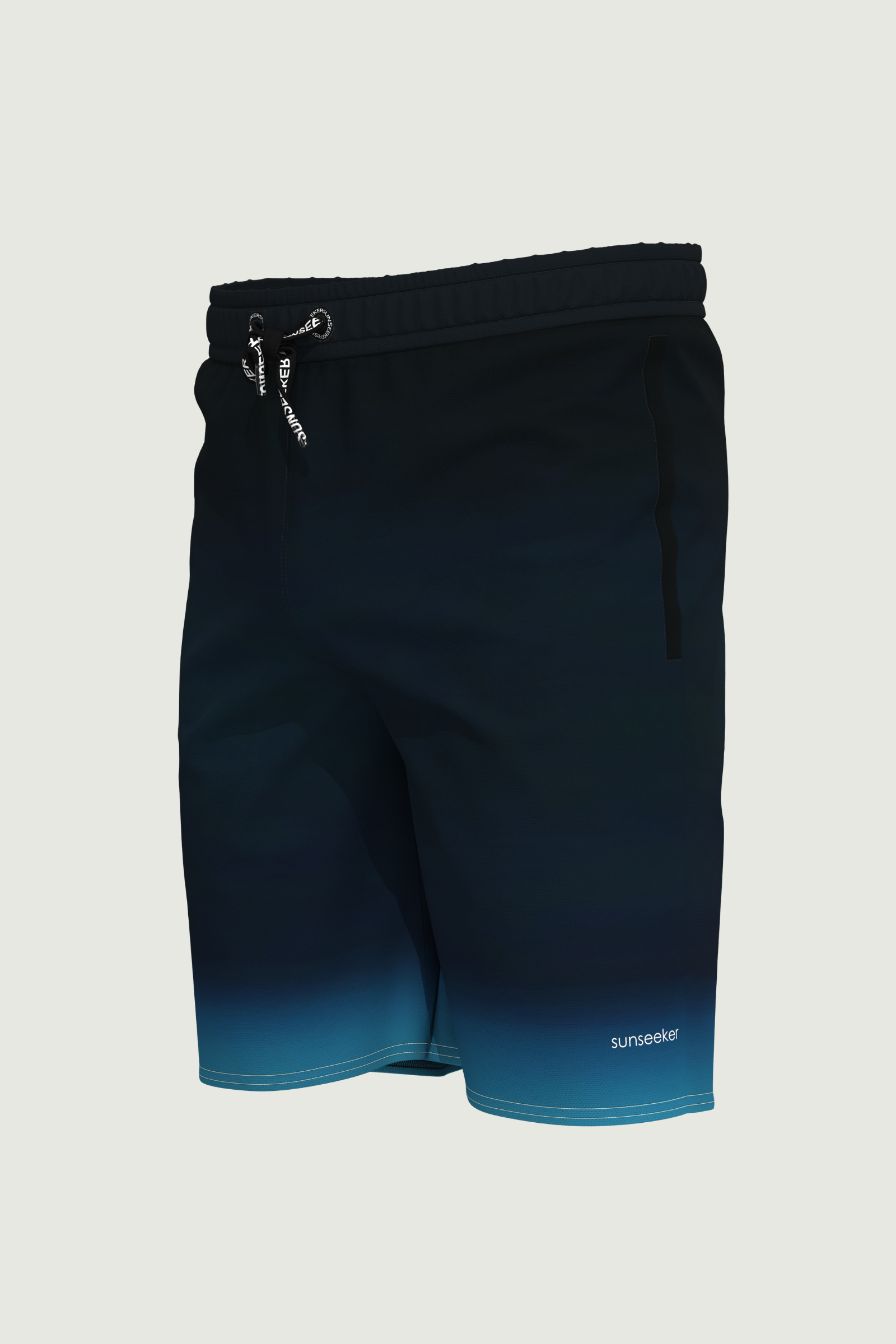 SunseekerCity Light Blue Drawstring Elastic Waistband 20" Boardshorts