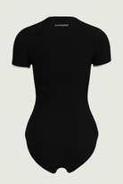 SunseekerSoulistic Solid Black Zip Front Short Sleeves Onepiece