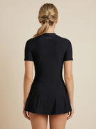 SunseekerNoir Wave Black Short Sleeves Swimdress