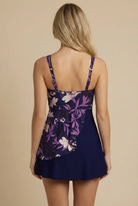 SunseekerWild Hibiscus Indigo Cross Front Swimdress