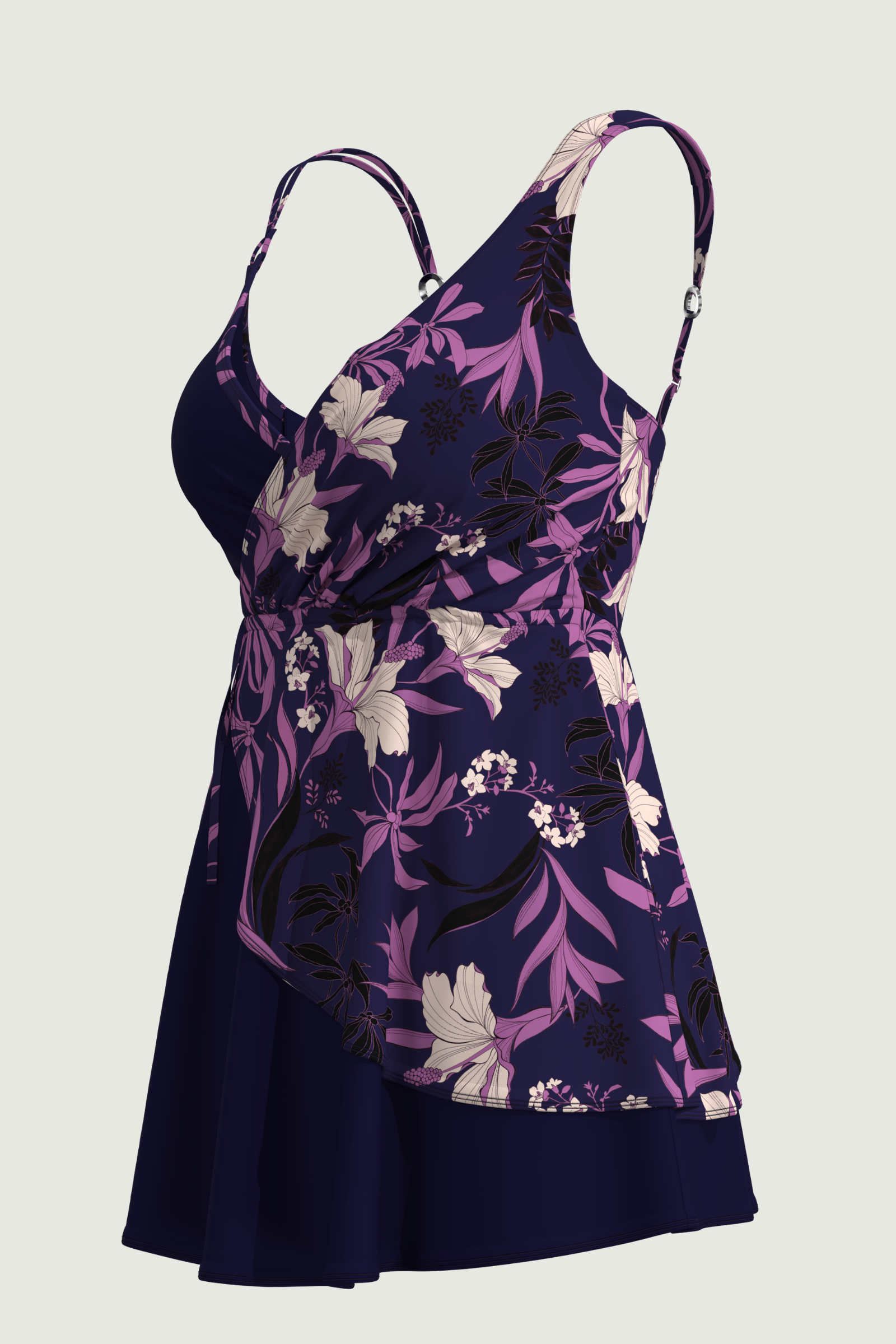 SunseekerWild Hibiscus Indigo Cross Front Swimdress