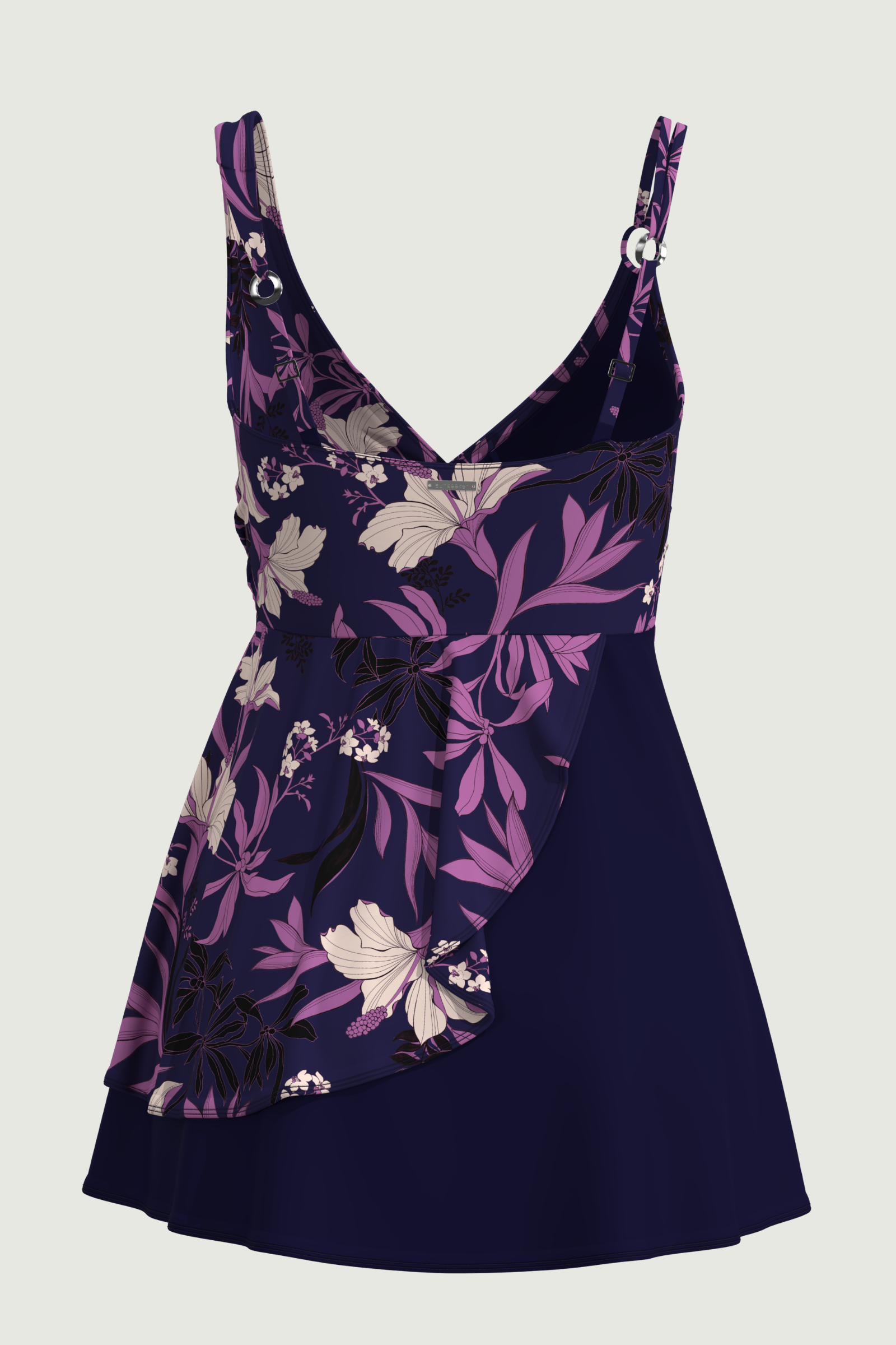 SunseekerWild Hibiscus Indigo Cross Front Swimdress