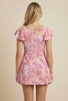 SunseekerBlooming Grace Pink Twist Front Short Sleeves Swimdress