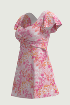 SunseekerBlooming Grace Pink Twist Front Short Sleeves Swimdress