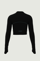 SunseekerCerulean Black Crop Zip-up Rashguard