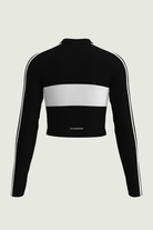 SunseekerSoulistic Solid Black Crop Zip Front Rashguard