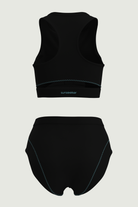 SunseekerCerulean Black Zip Front Crop Top Set