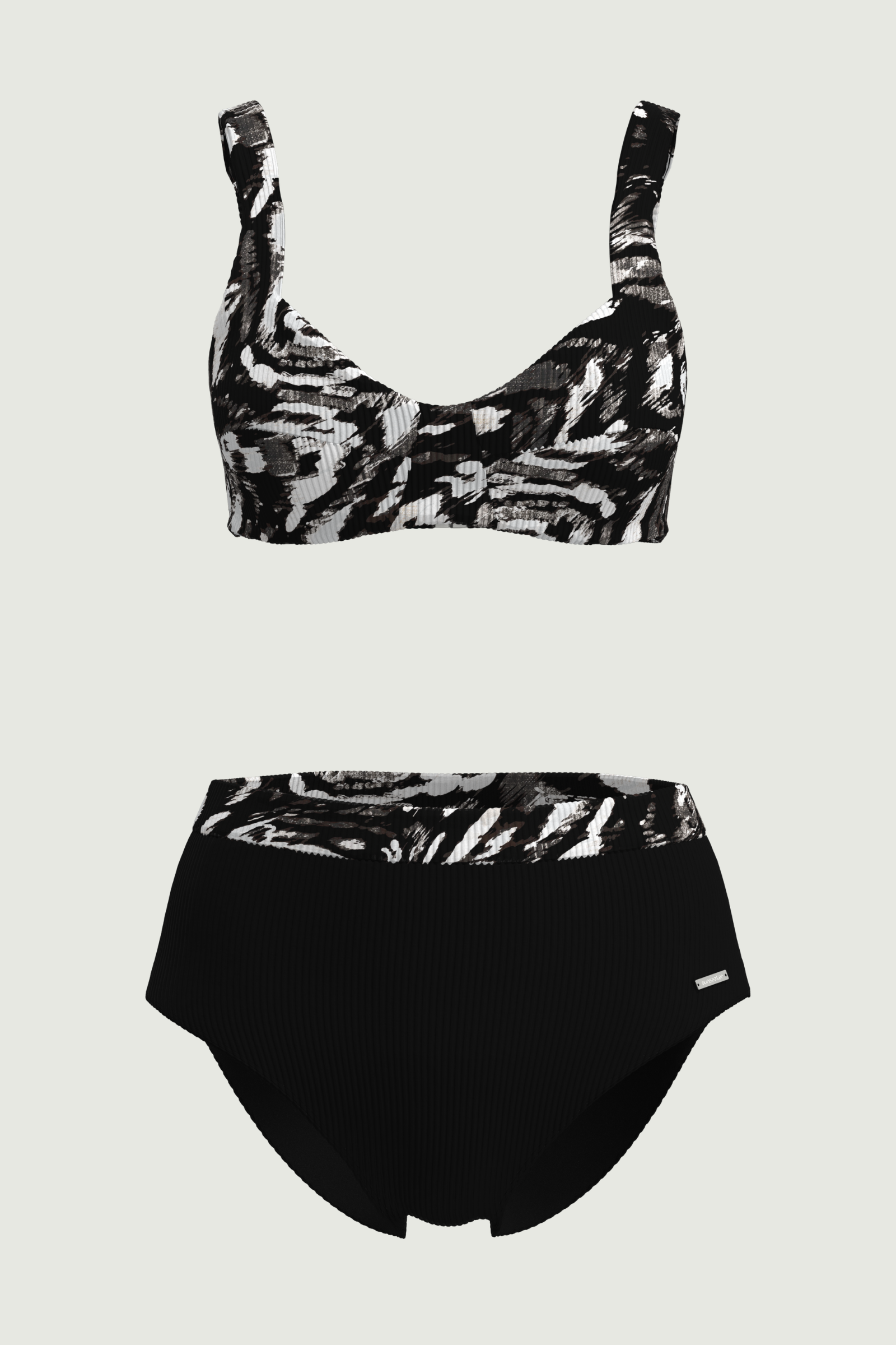 SunseekerUrban Flow Black High-waisted Bikini Set