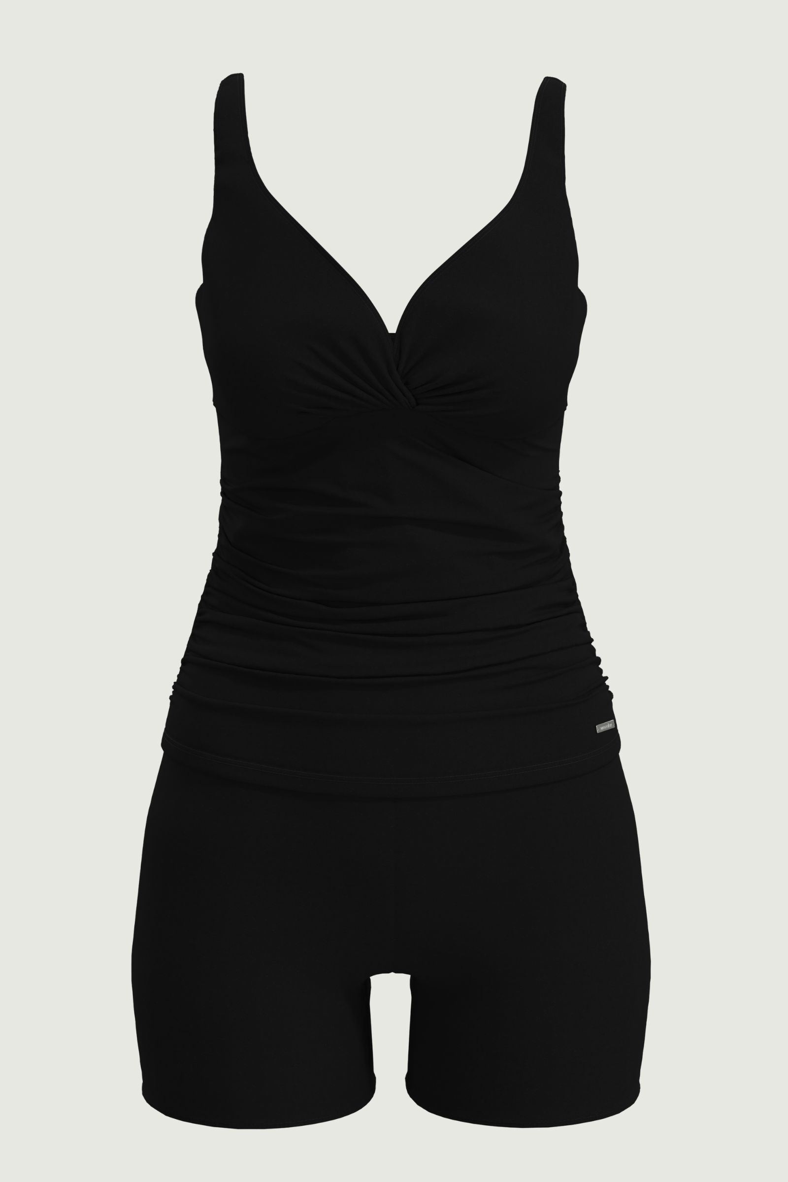 SunseekerPearl Glow Black Wrap Front Tankini Set