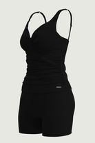 SunseekerPearl Glow Black Wrap Front Tankini Set