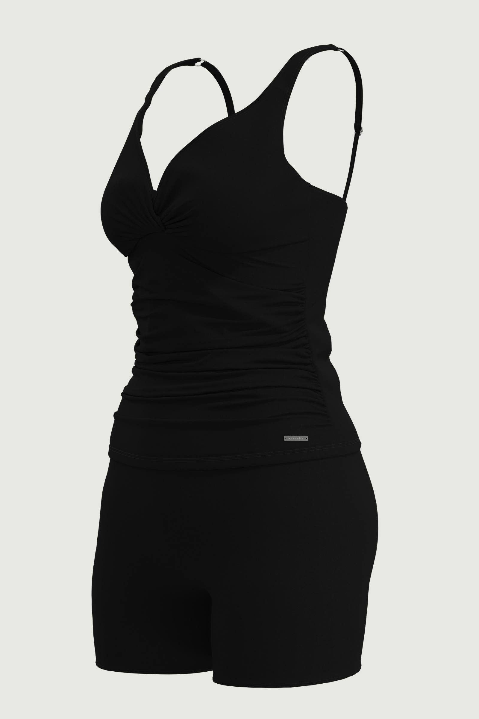 SunseekerPearl Glow Black Wrap Front Tankini Set