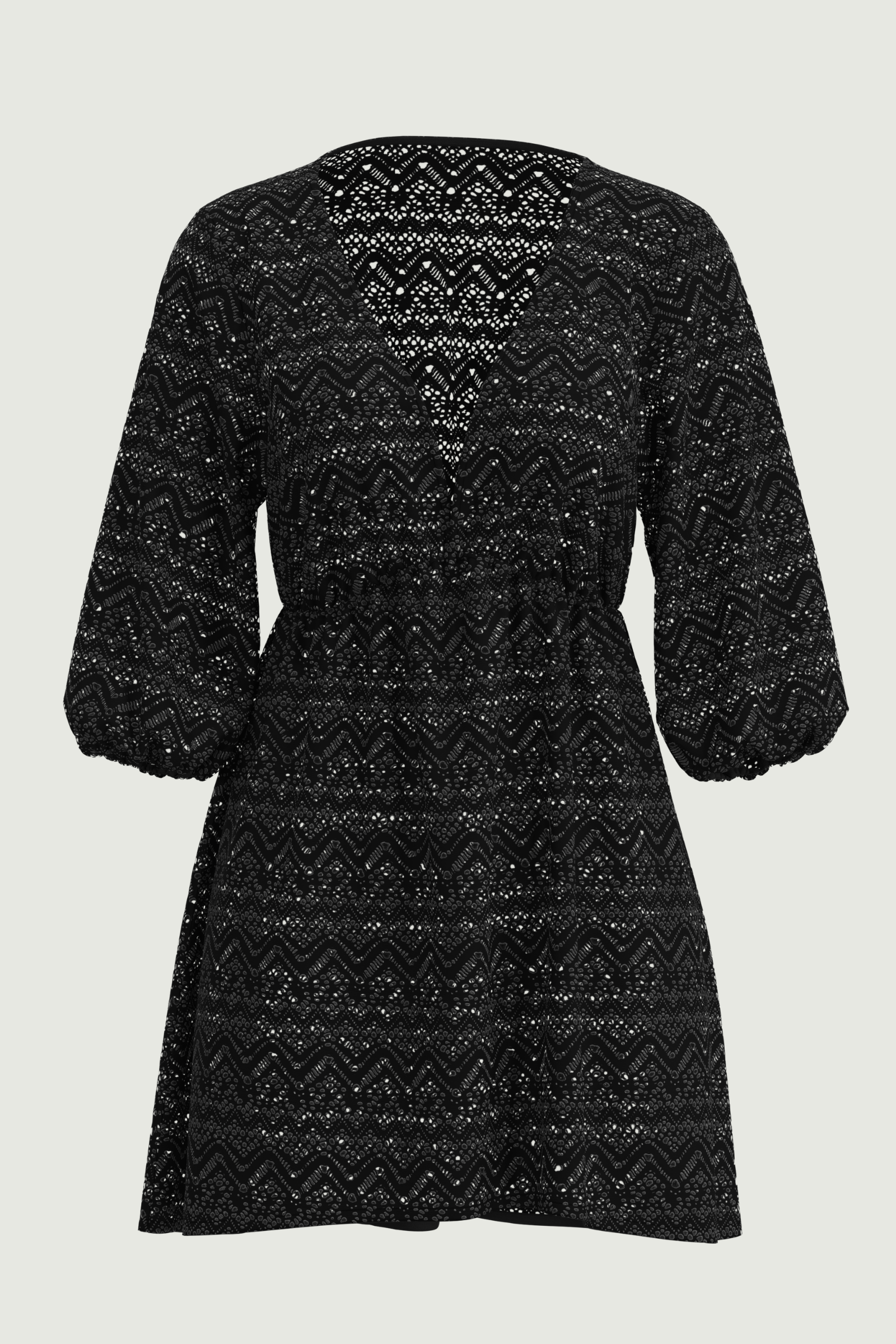 SunseekerCrochet Black V-neck Dress