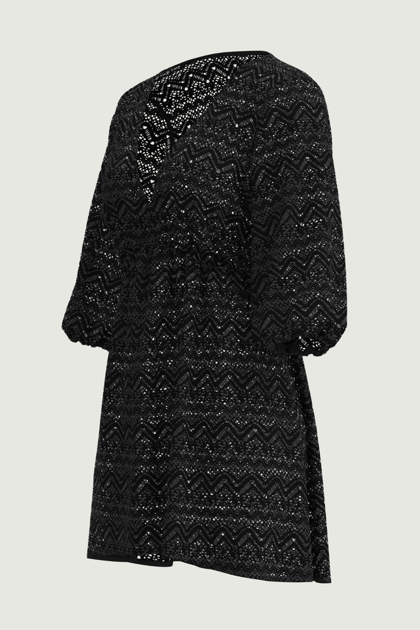 SunseekerCrochet Black V-neck Dress