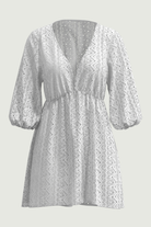 SunseekerCrochet White V-neck Dress