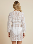 SunseekerCrochet White V-neck Dress