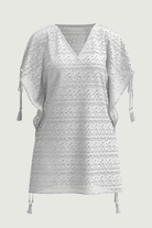 SunseekerCrochet White Tassels Kaftan