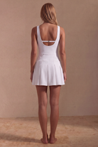 SunseekerWhite Square Back Pleated Dress with Shorts Set