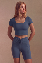 SunseekerIceland Blue Ruched Back Top
