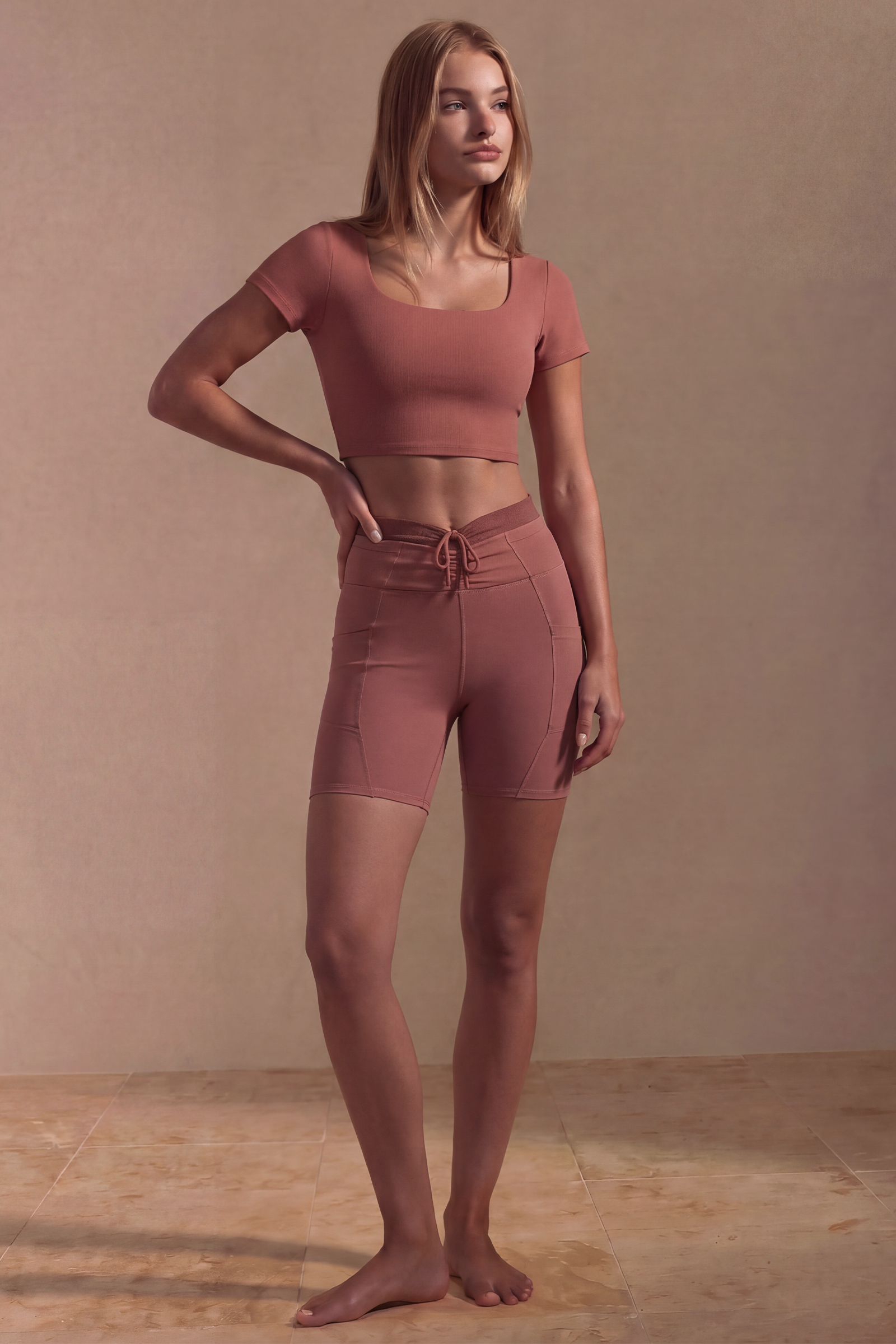 SunseekerMahogany Rose Ruched Back Top