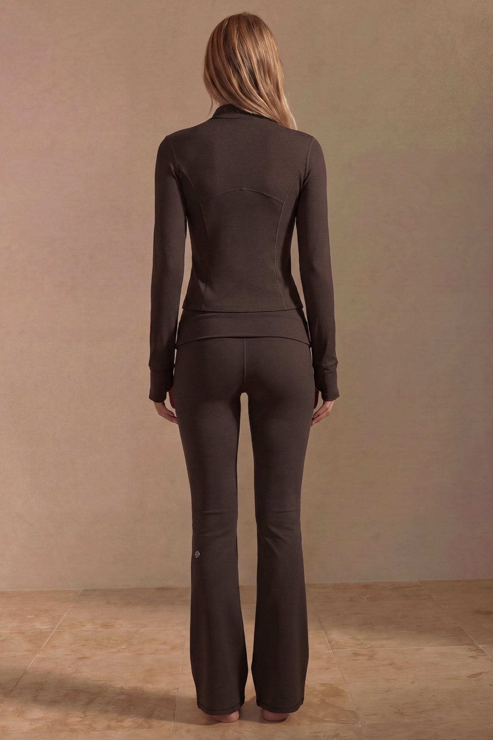 SunseekerChicory Coffee Foldover Flare Pants