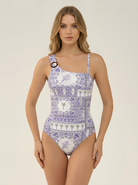 SunseekerDesert Palm Indigo Asymmetric Onepiece