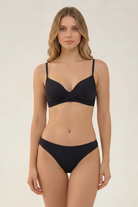 SunseekerCore Solid Black Cross Front Bikini Top