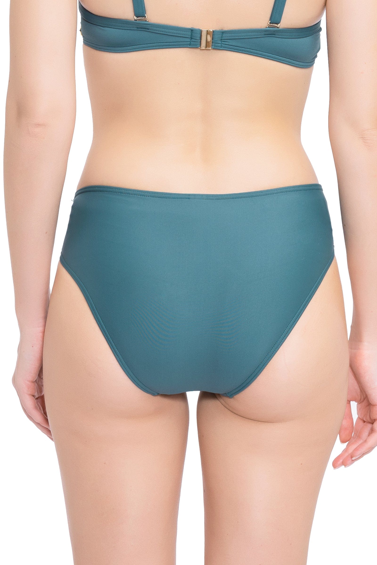 Bikini Bottoms Core Solid Atlantic Deep Wide Side Pant - Sunseeker
