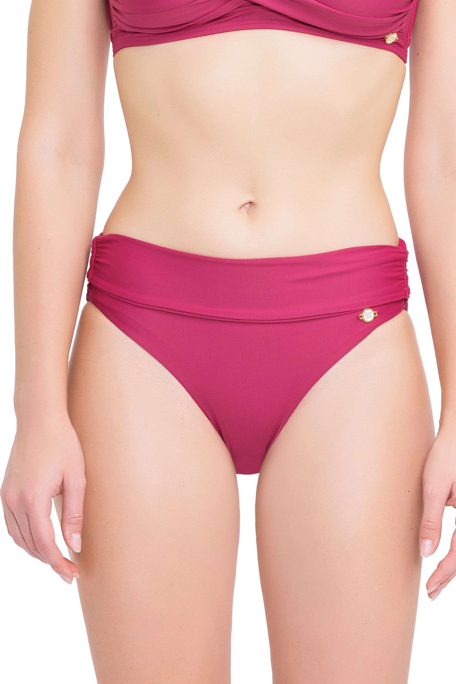 Bikini Bottoms Core Solid Sangria Full Classic Pant - Sunseeker